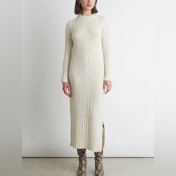 ELEVEN SIX Sweater Dress, size S, Baby-Alpaca, Knit, Ivory white color - Picture 1 of 5